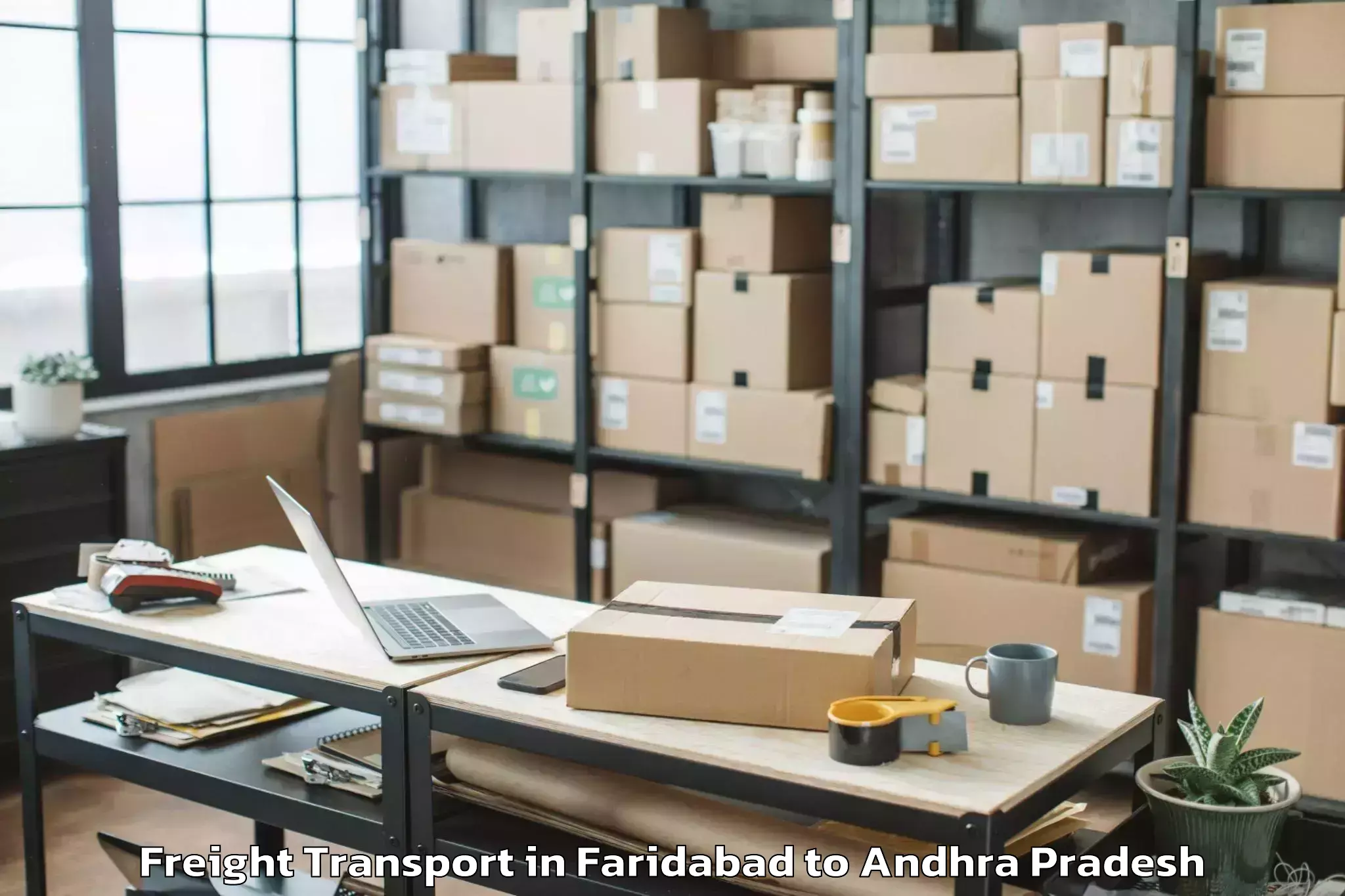 Reliable Faridabad to Chebrolu Freight Transport